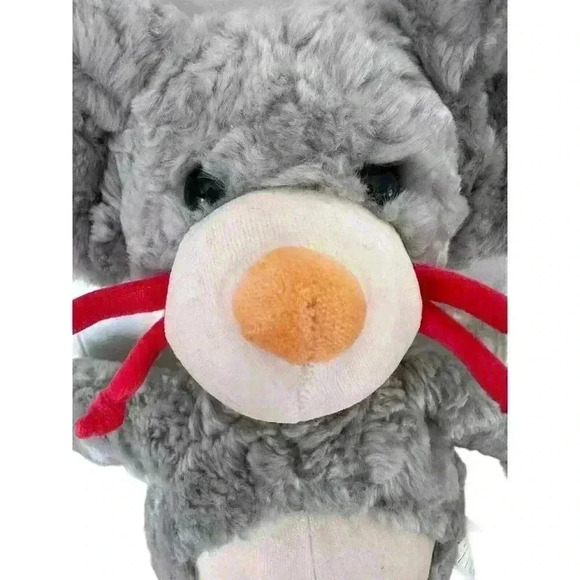 Manhattan Toy Grey Plush Mouse Red Yellow Stuffed Animal Good Condition Stuffie - Picture 2 of 9